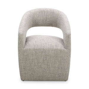 Moe's Barrow Rolling Dining Chair in Grey Storm