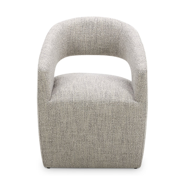 Moe's Barrow Rolling Dining Chair in Grey Storm
