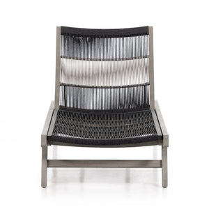 Julian Outdoor Chaise Lounge In Grey