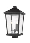 Beacon 3 Light Outdoor Post Mount Fixture in Black Finish