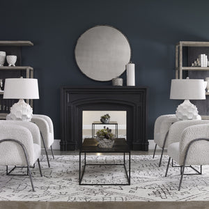 Guerina Scalloped White Lamp