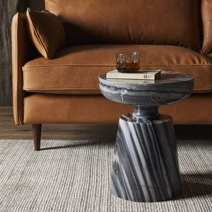 Rowe End Table In Ebony Marble