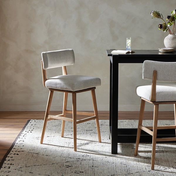 Cardell Swivel Bar Stool in Natural Essence