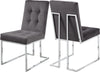 Sara Dining Chair In Grey Velvet