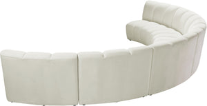 Lynda 6pc. Modular Sectional In Cream Velvet