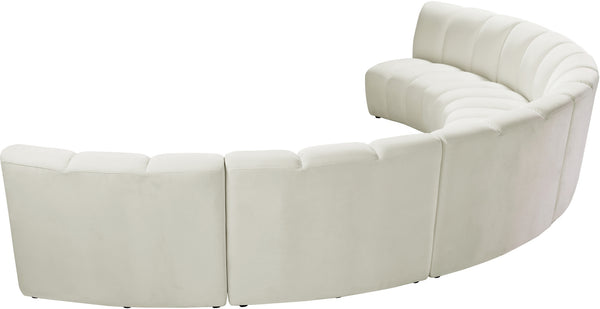 Lynda 6pc. Modular Sectional In Cream Velvet