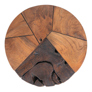 Brizo Reclaimed Teak Side/ End Table, Natural/Nightfall Black