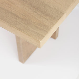 Aida 84L Light Brown Wood Dining Table