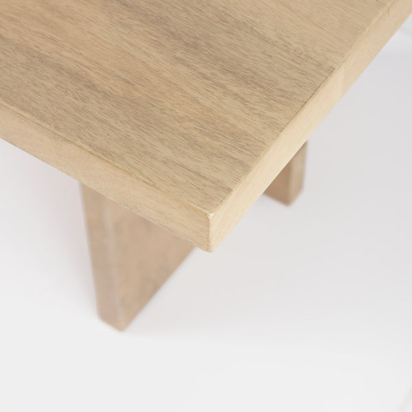 Aida 84L Light Brown Wood Dining Table