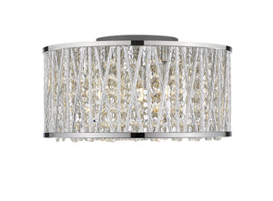 Terra 3 Light Flush Mount in Chrome Finish