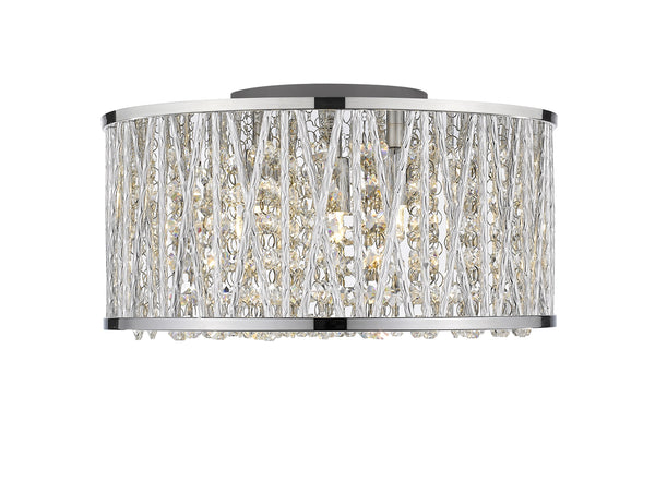 Terra 3 Light Flush Mount in Chrome Finish