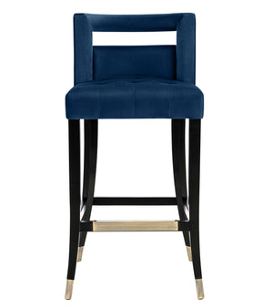 Hart Navy Velvet Counter Stool