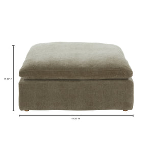 Moe's Clay Ottoman in Desert Sage with Feather Blend