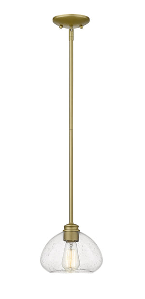 Amon 1 Light Mini Pendant in Satin Gold Finish