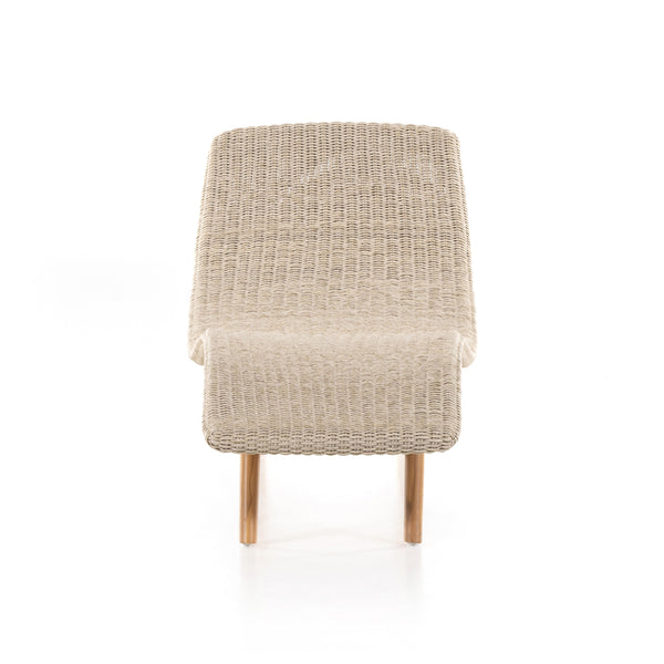 Portia Outdoor Chaise Lounge In White