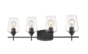 Joliet 4 Light Vanity in Matte Black Finish