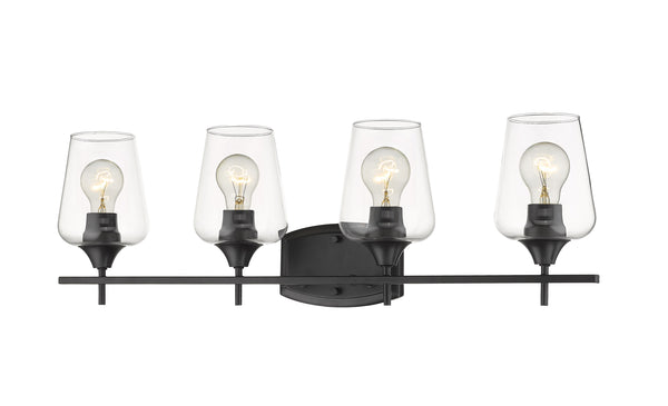 Joliet 4 Light Vanity in Matte Black Finish