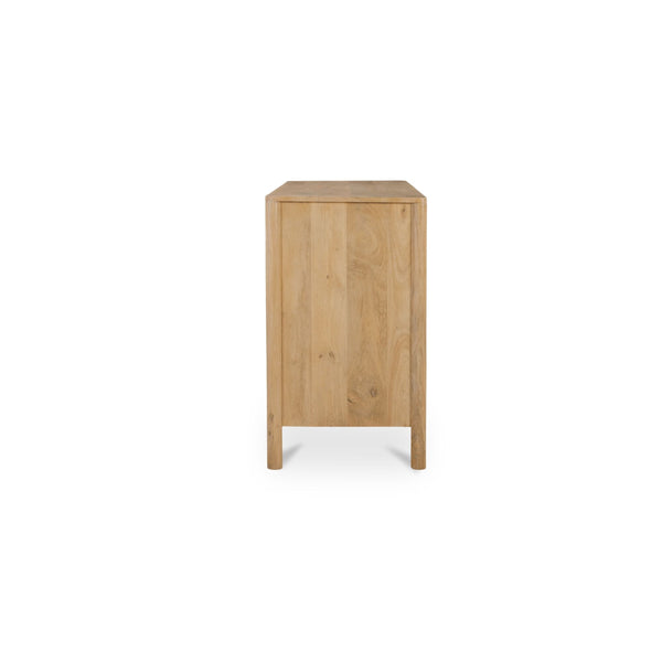 Moe's Fulton 6 Drawer Dresser in Natural Mango Wood
