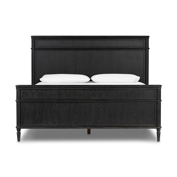 Toulouse Bed In Distressed Black In King