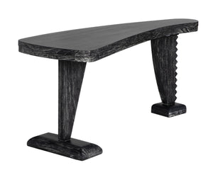 Zigmund Mahogany Desk in Cinder Black