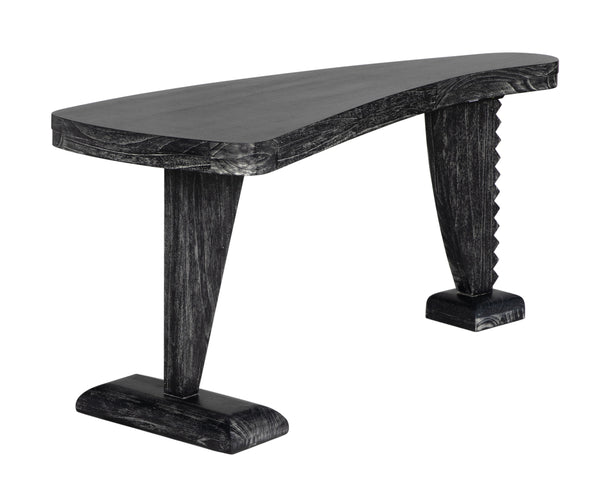 Zigmund Mahogany Desk in Cinder Black