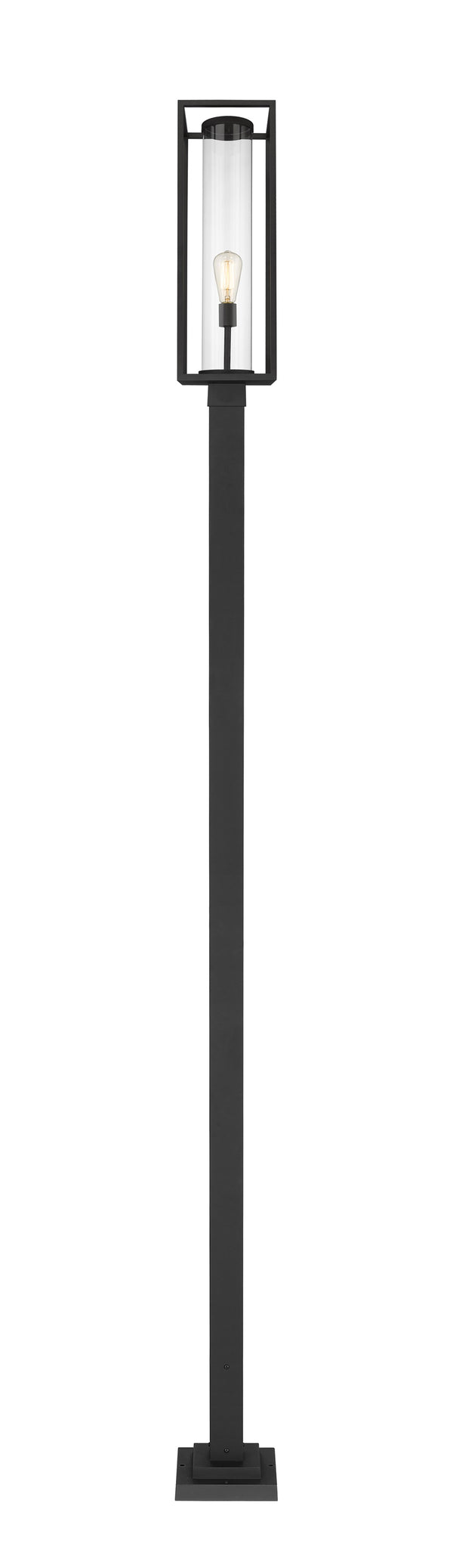 Dunbroch 1 Light Outdoor Post Mounted Fixture in Black Finish