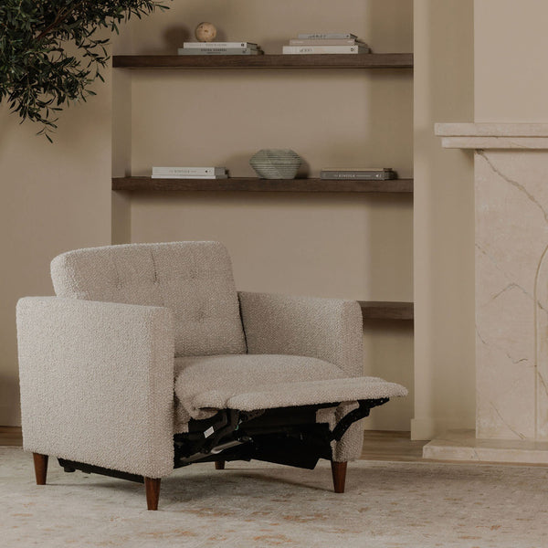Moe's Bridgers Power Recliner Chair in Warm Grey