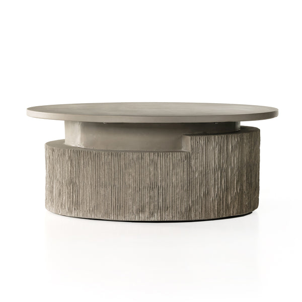 Huron Outdoor Coffee Table In Txtrd Flint