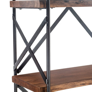 Organic Forge 78-Inch Tall Live Edge Bookshelf