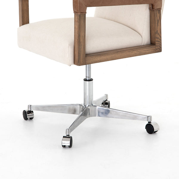 Reuben Traditional Desk Chair In Harbor Natural