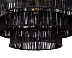 ALYSSA CHANDELIER - BLACK JUTE