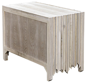 Desdemona 3 Drawer Chest, Bleached Elm