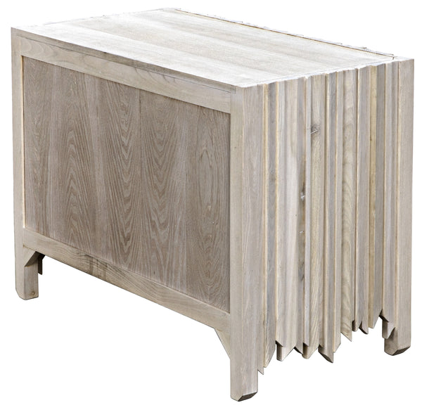 Desdemona 3 Drawer Chest, Bleached Elm