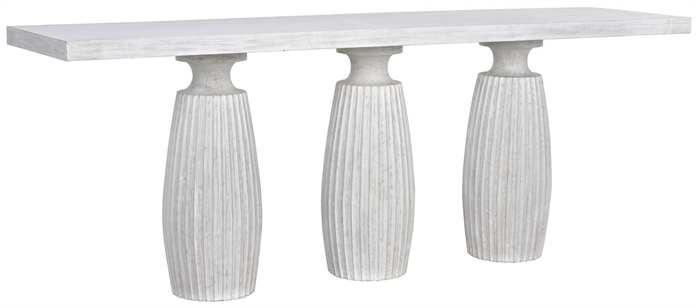 Evelyn Console in White Wash Mahogany and Veneer