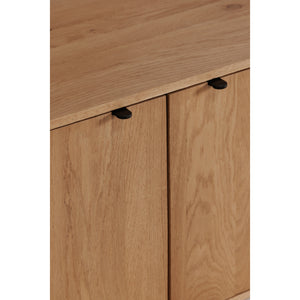 Theo Media Bench in Natural Oak