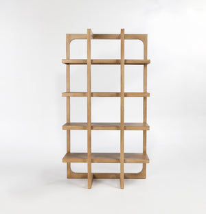 Gordon Solid Wood Bookcase - Natural Finish