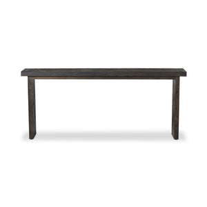 Warby Console Table in Worn Black Oak
