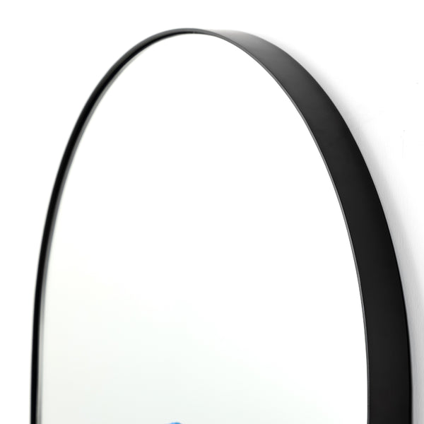 Georgina Floor Mirror In Iron Matte Black