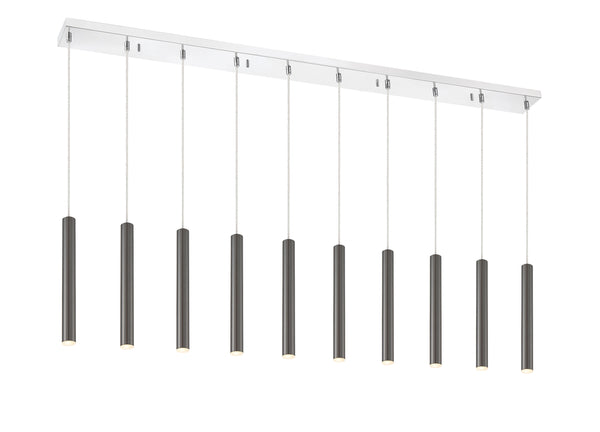 Forest 10 Light Island/Billiard in Chrome Finish