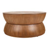 Bernie Round Coffee Table, Java Brown