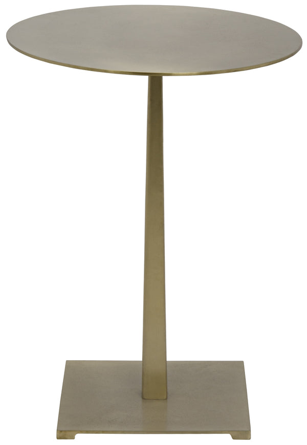 Stiletto Side Table, Metal with Brass Finish