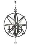 Tull 4 Light Chandelier in Matte Black Finish