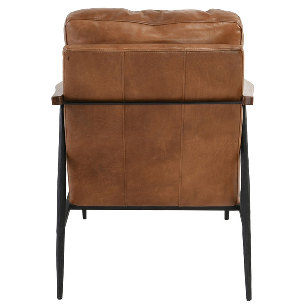 Christopher Leather Club Chair - Adobe Tan