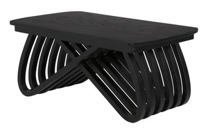 Infinity Sungkai/Mindi Coffee Table in Charcoal Black