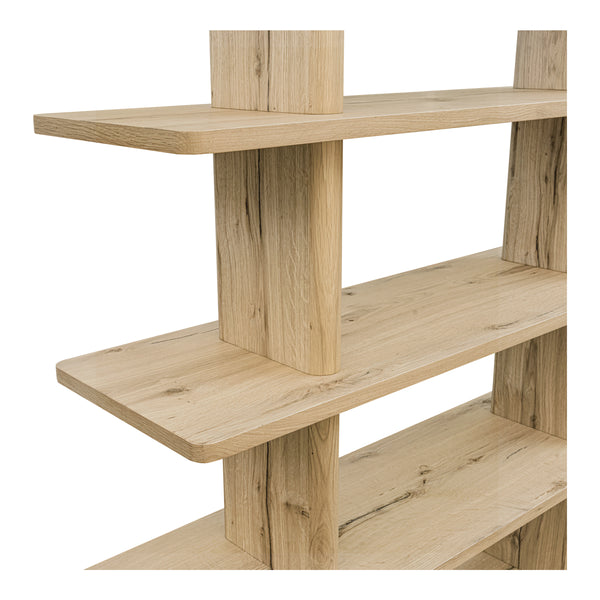 Moe's Casey Large Bookcase in Rustic Oak