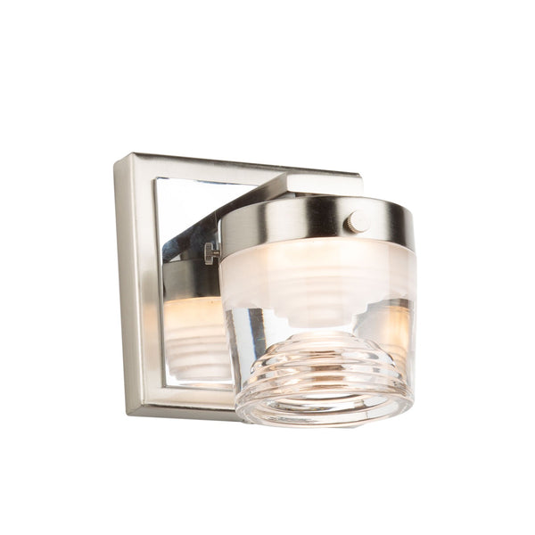 Newbury 1 Light LED Wall Light in Brushed & Polished Nickel