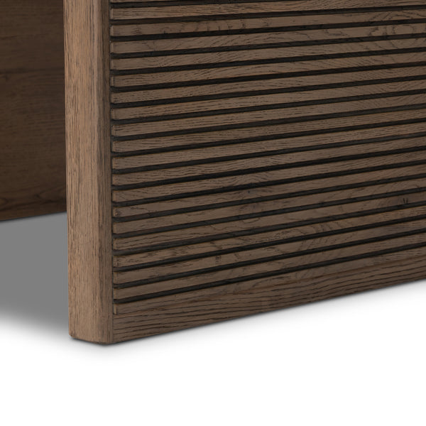 Leo End Table in Rustic Grey