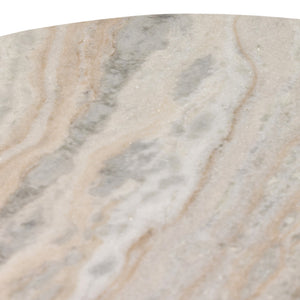 Corbett End Table In Creamy Taupe Marble
