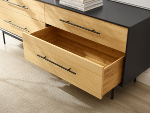 Santa Cruz 4 Drawer Double Dresser, Wheat