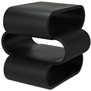Nada Side Table, Black Steel